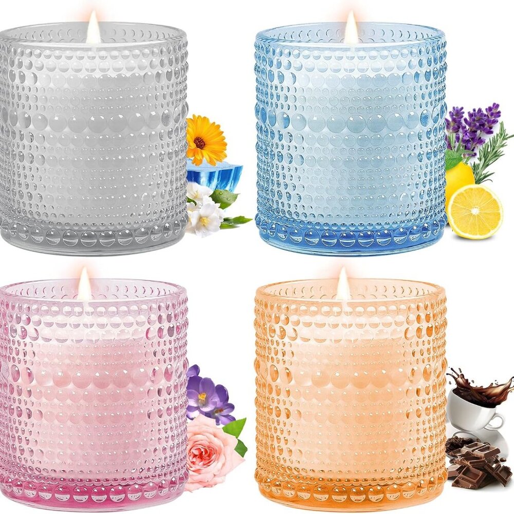Scented Candle Set | 4Pack Scented Candles for Home | 50 Hour Long Burn Time | 1